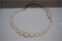 Vintage Carved Beaded Ivory Necklace