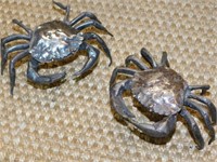 SILVER CRAB ASHTRAYS