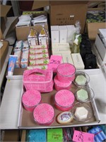 3 flats of body products- lotions, soaps, &