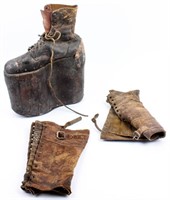 Antique Red Wing Prosthetic Shoe and Spats