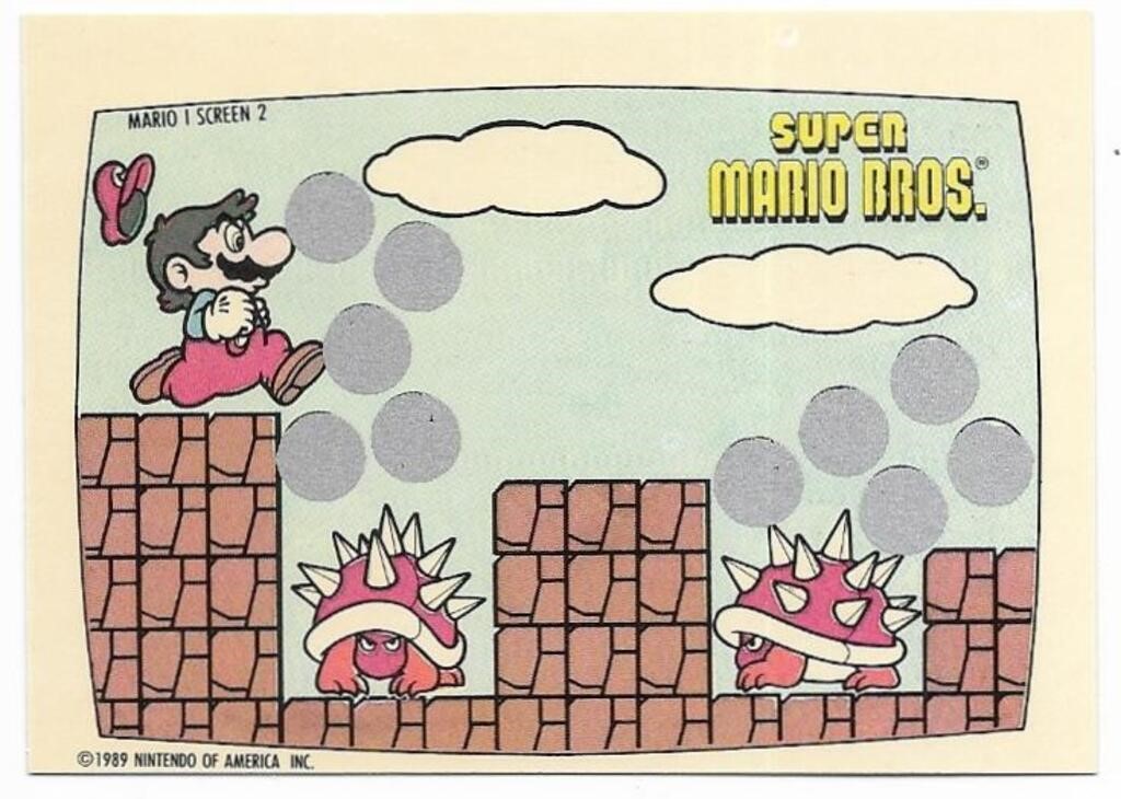 1989 Nintendo Gamepack card Super Mario #2