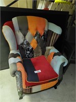 Decorative Fabric Wing Back Chair
