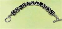 925 Silver Square Swirl Bracelet