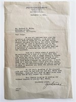 Supreme Court Jesse W. Curtis signed letter c