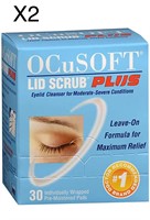 2Pck Ocusoft Lid Scrub Plus Eyelid Cleanser