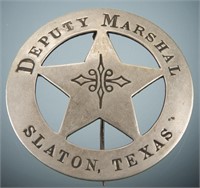 Silver Badge, Deputy Marshal, Slaton, Tx