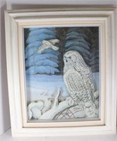 3D Snow Owl Original Art Andy Charlesworth