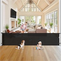 Retractable Baby/Dog Gate  125 Wide  Black