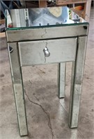 Mirrored end table 14 x 14 x 26