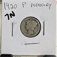 1920 MERCURY SILVER DIME