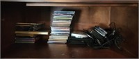Shelf lot of misc CDs recorders and more
