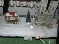 4 Department 56 Buildings and Figurines