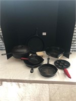 8 Cast Iron Skillets ++