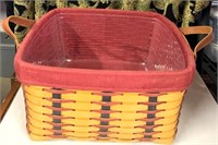 Longaberger Basket with Leather Handles & Insert