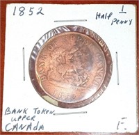 1852 Half Penny Upper Canada