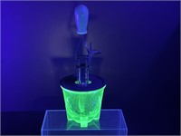 Uranium Glass Mixer Measuring Cup w/ Mixer - Note