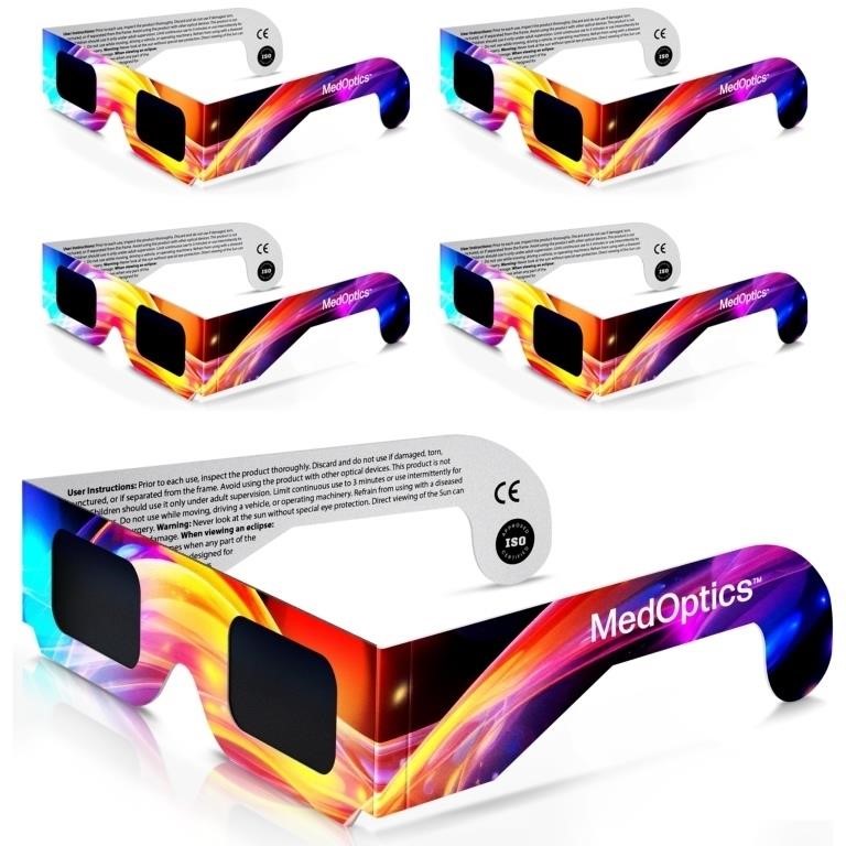 P2554  MedOptics Solar Eclipse Glasses 5 Pack