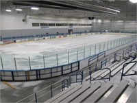NHL size Ice hockey setup with penalty box,