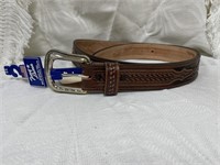 Tony Lama Leather Belt Sz 44