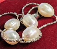 $50 Silver Pearl 7" Bracelet