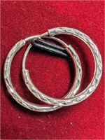 $50 Silver Hoop Earrings