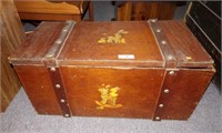 Wooden Toy Box, 34" L, Needs Hinges