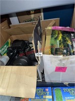 Two boxes of used out door lighting - unknown if