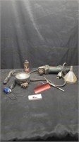 Metabo angle grinder, oil filter wrench, and misc