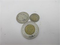 25 c 1898 et 10 c 1906 USA argent