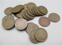 (30) Assorted Indian Head Cents.