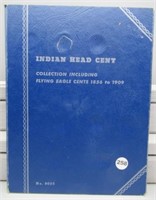 Partial Indian Head Cent Album. (30) Coins Total.