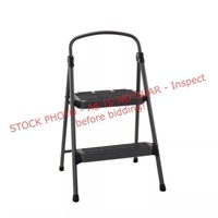 2 step black stool