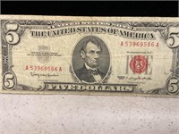 $5 Red Letter bill 1963