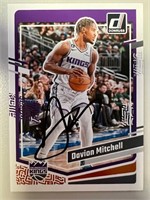 Kings Davion Mitchell Signed Card with COA