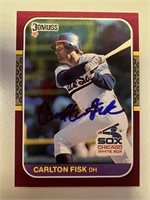 White Sox Carlton Fisk Signed Card with COA