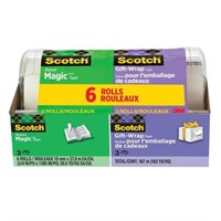 (2) 6-Pk Scotch Magic Tape and Gift-Wrap Tape,