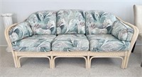 Vintage MCM Benchcraft Rattan Sofa