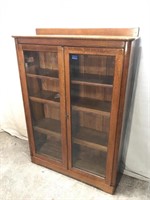 Antique Wooden Cabinet W/ Adjustable Shelves