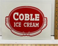 Vintage “Coble Ice Cream” Metal Sign