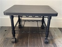 Pair of Computer Tables on Casters w/ Brakes