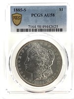 1885-S Morgan Dollar PCGS AU58