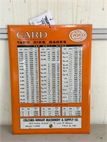 79.Card Taps, Dies, & Gages Size Chart