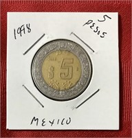 1998 Mexico 5 Pesos (Bi-Metal)