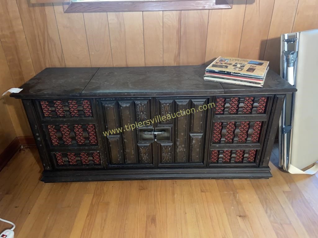 1970s Zenith Mediterranean style console stereo