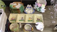 11 pcs of Easter Ceramic Decorations