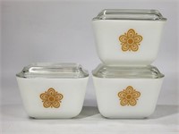 (3) VINTAGE BUTTERFLY GOLD DISHES