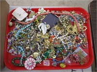 large tray lot of assorted jewelry