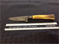 Antique Vintage Skinning Knife Bone Handel