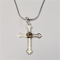 $100 Silver Cross 18" Necklace