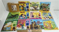 Vintage Books w/ Records: Popeye, Davy Crockett,